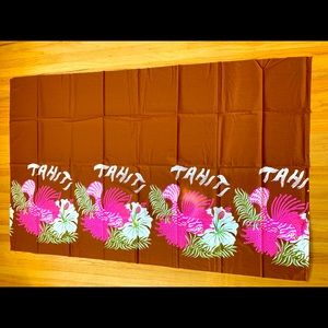 Pareo (wrap/skirt/sarong) in brown/pink/white